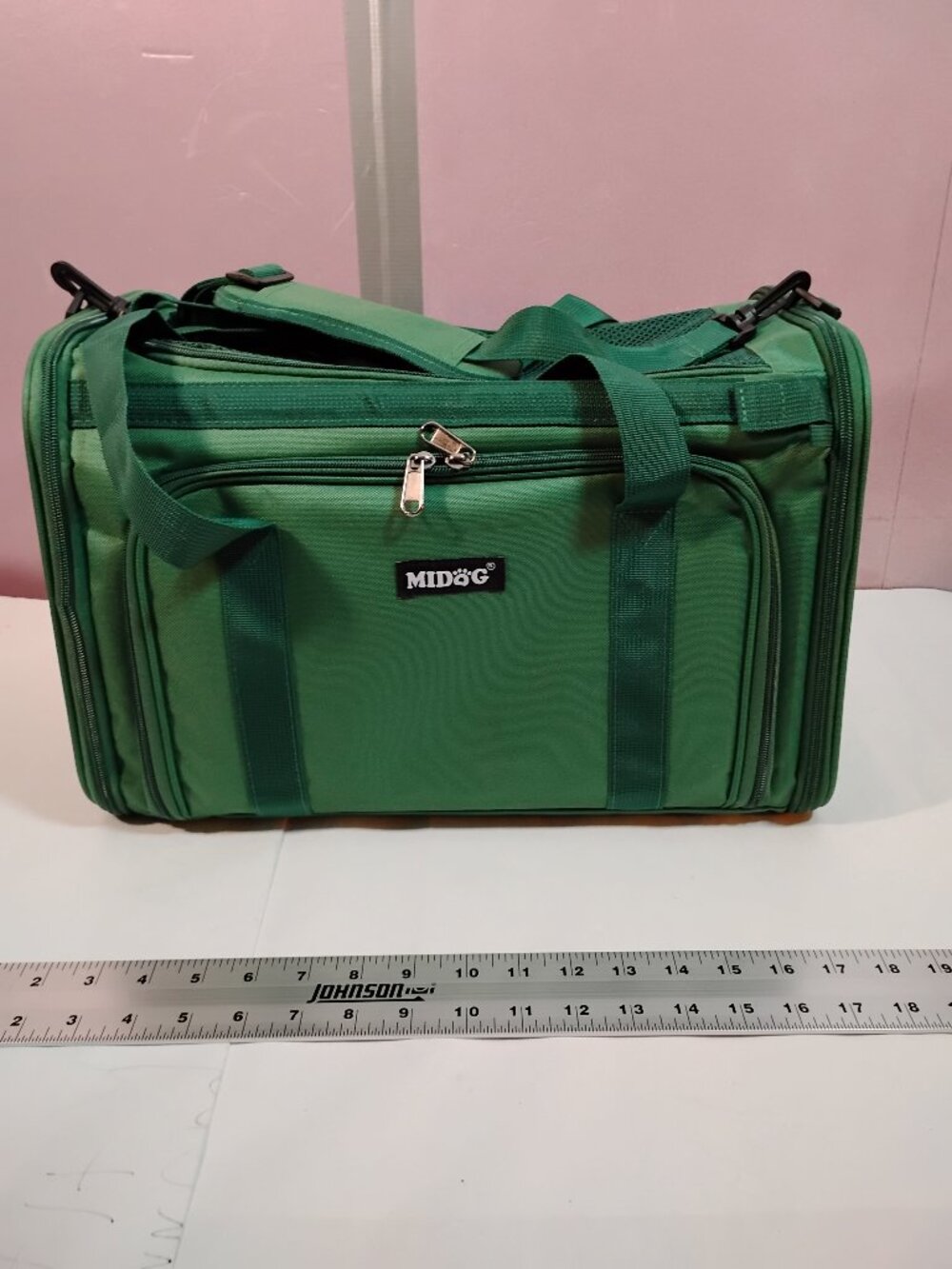MIDOG Green Soft Sided Pet Carrier Travel Bag Expandable Cat Dog Carrier Tote